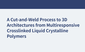 從多響應(yīng)交聯(lián)液晶聚合物到三維結(jié)構(gòu)的切割和焊接工藝