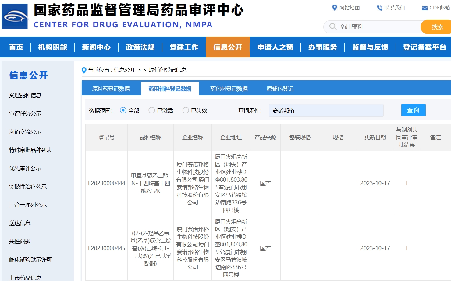 喜訊丨賽諾邦格自主知識產(chǎn)權LNP脂質(zhì)通過CDE備案